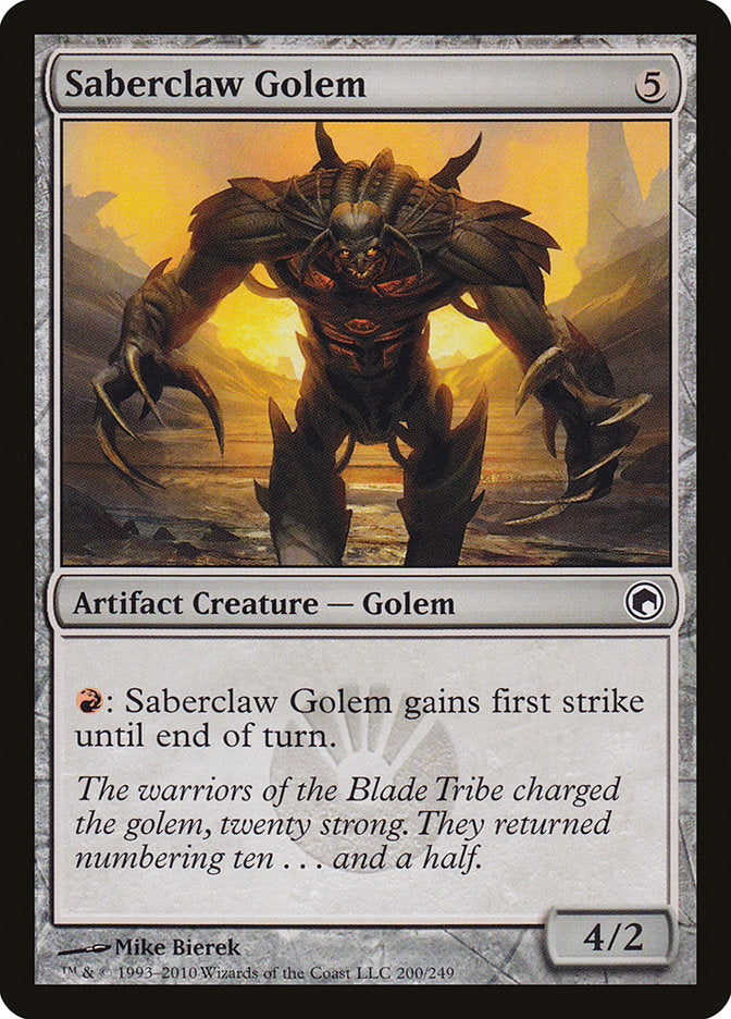 Saberclaw Golem [Scars of Mirrodin] | Deep Dive Games St. Marys