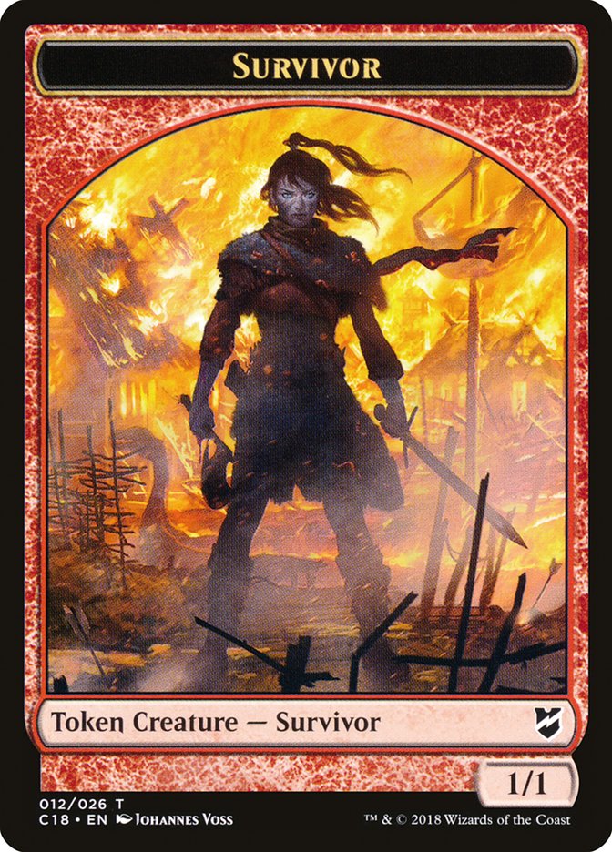 Survivor Token [Commander 2018 Tokens] | Deep Dive Games St. Marys