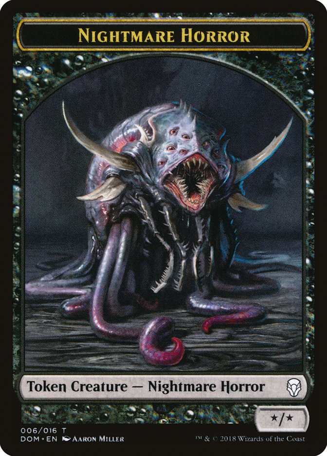 Nightmare Horror Token [Dominaria Tokens] | Deep Dive Games St. Marys