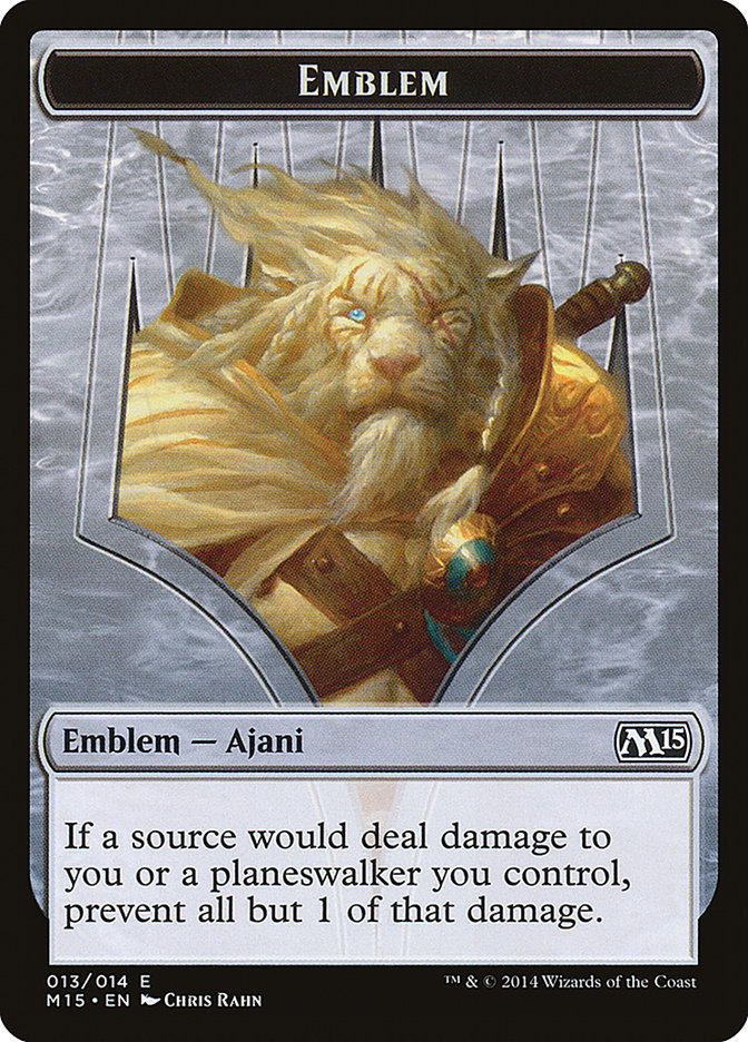 Ajani Steadfast Emblem [Magic 2015 Tokens] | Deep Dive Games St. Marys