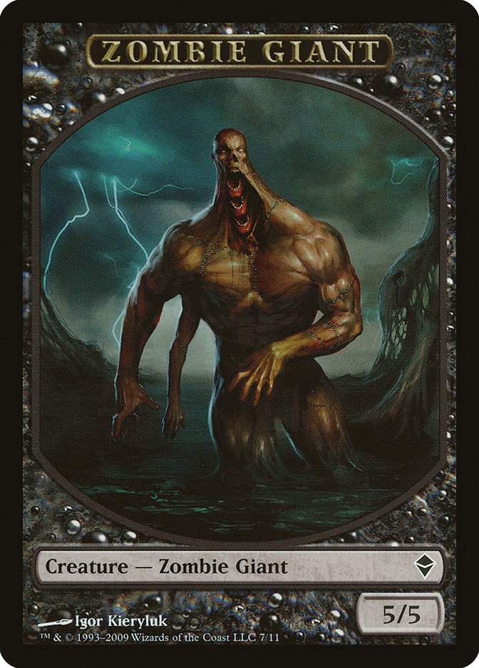 Zombie Giant Token [Zendikar Tokens] | Deep Dive Games St. Marys