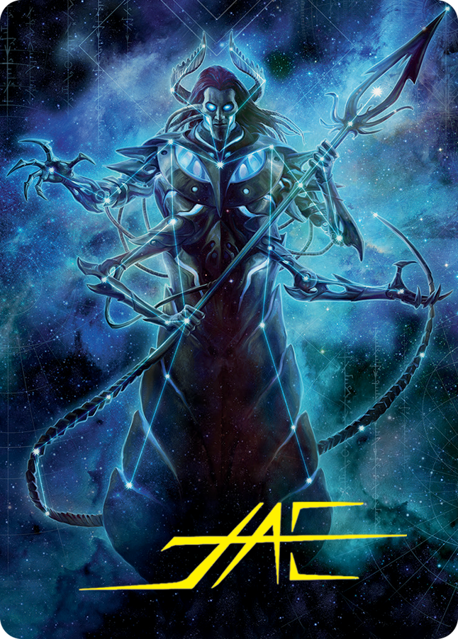 Heliod, the Warped Eclipse Art Card (Gold-Stamped Signature) [March of the Machine Art Series] | Deep Dive Games St. Marys