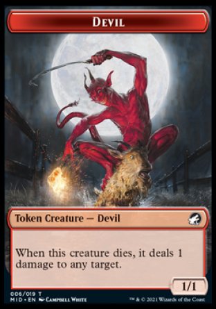 Spirit // Devil Double-Sided Token [Innistrad: Midnight Hunt Tokens] | Deep Dive Games St. Marys