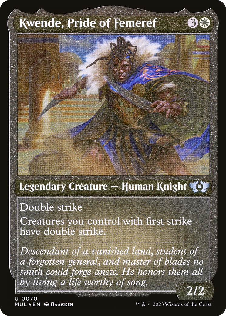 Kwende, Pride of Femeref (Foil Etched) [Multiverse Legends] | Deep Dive Games St. Marys