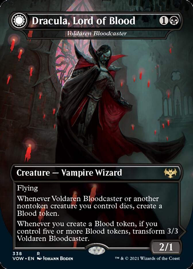 Voldaren Bloodcaster // Bloodbat Summoner - Dracula, Lord of Blood // Dracula, Lord of Bats [Innistrad: Crimson Vow] | Deep Dive Games St. Marys