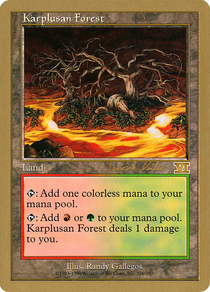 Karplusan Forest (Janosch Kuhn) [World Championship Decks 2000] | Deep Dive Games St. Marys