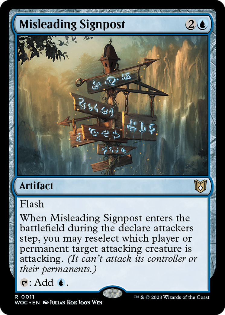 Misleading Signpost [Wilds of Eldraine Commander] | Deep Dive Games St. Marys