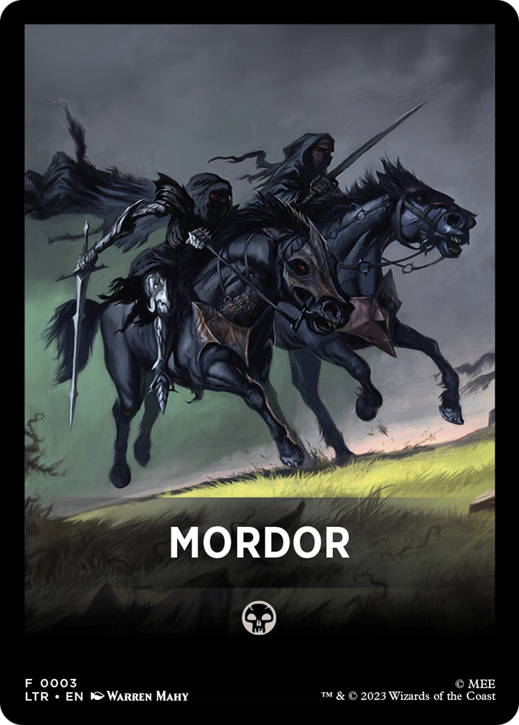 Mordor Theme Card [The Lord of the Rings: Tales of Middle-Earth Tokens] | Deep Dive Games St. Marys