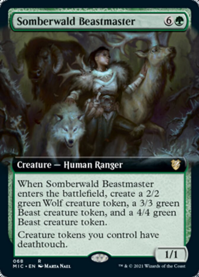 Somberwald Beastmaster (Extended Art) [Innistrad: Midnight Hunt Commander] | Deep Dive Games St. Marys