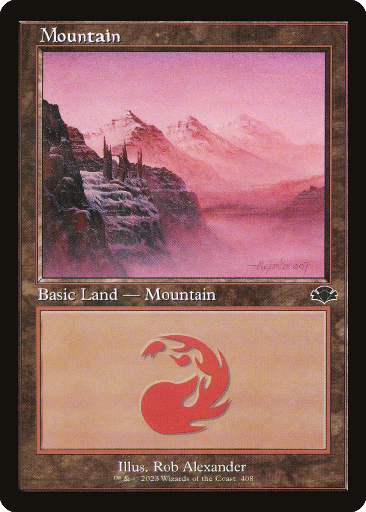 Mountain (408) (Retro) [Dominaria Remastered] | Deep Dive Games St. Marys