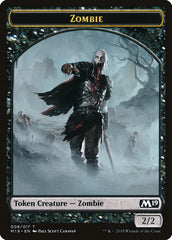 Knight // Zombie Double-Sided Token (Game Night) [Core Set 2019 Tokens] | Deep Dive Games St. Marys