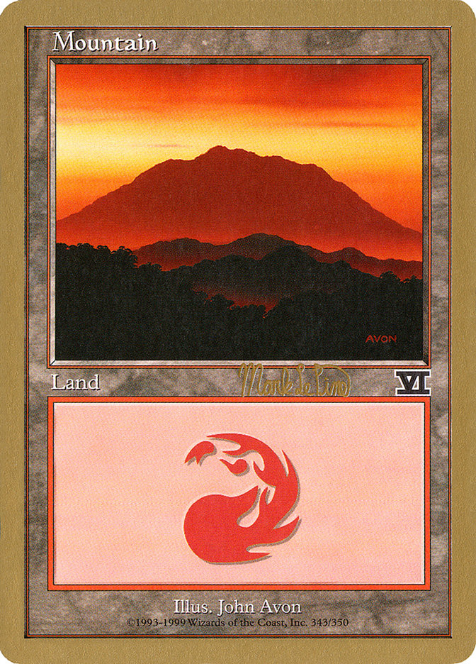 Mountain (mlp346a) (Mark Le Pine) [World Championship Decks 1999] | Deep Dive Games St. Marys