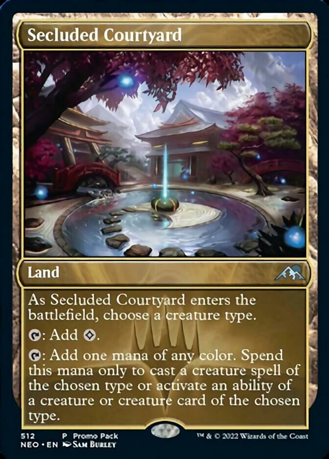 Secluded Courtyard (Promo Pack) [Kamigawa: Neon Dynasty Promos] | Deep Dive Games St. Marys