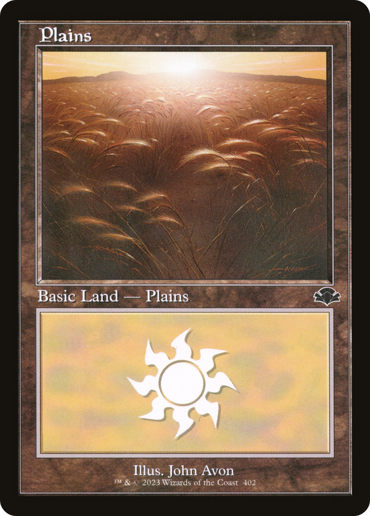 Plains (402) (Retro) [Dominaria Remastered] | Deep Dive Games St. Marys