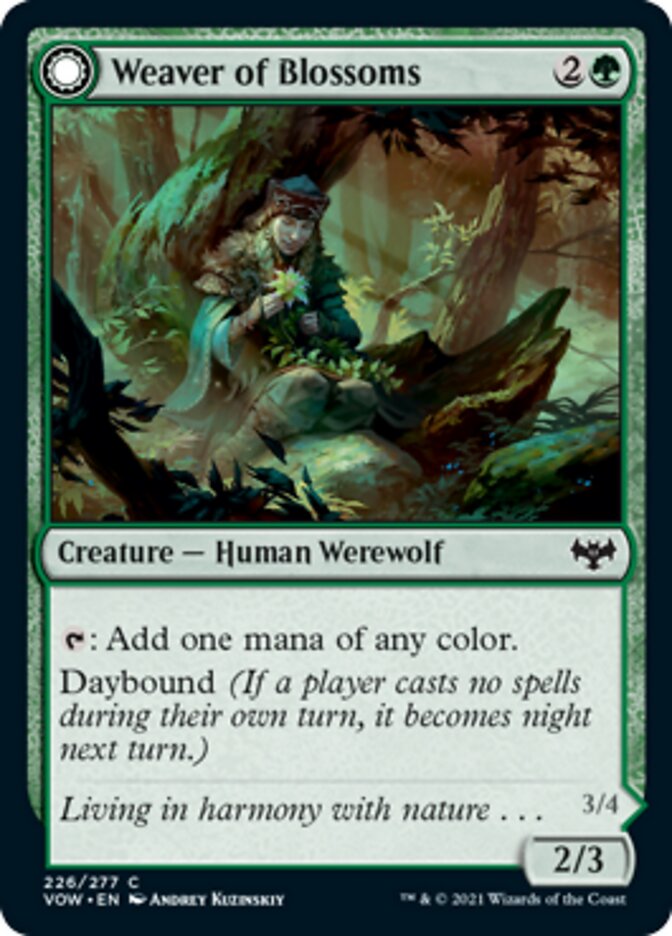 Weaver of Blossoms // Blossom-Clad Werewolf [Innistrad: Crimson Vow] | Deep Dive Games St. Marys