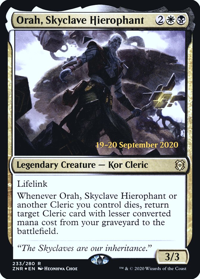 Orah, Skyclave Hierophant [Zendikar Rising Prerelease Promos] | Deep Dive Games St. Marys