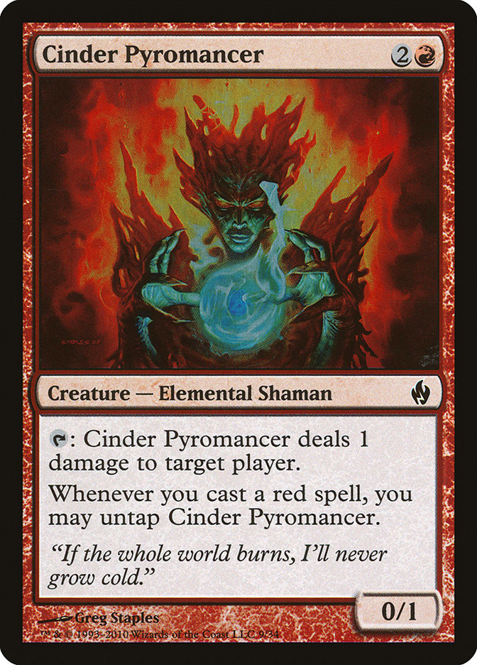 Cinder Pyromancer [Premium Deck Series: Fire and Lightning] | Deep Dive Games St. Marys