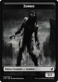 Zombie (010) // Zombie (011) Double-Sided Token [Commander 2019 Tokens] | Deep Dive Games St. Marys