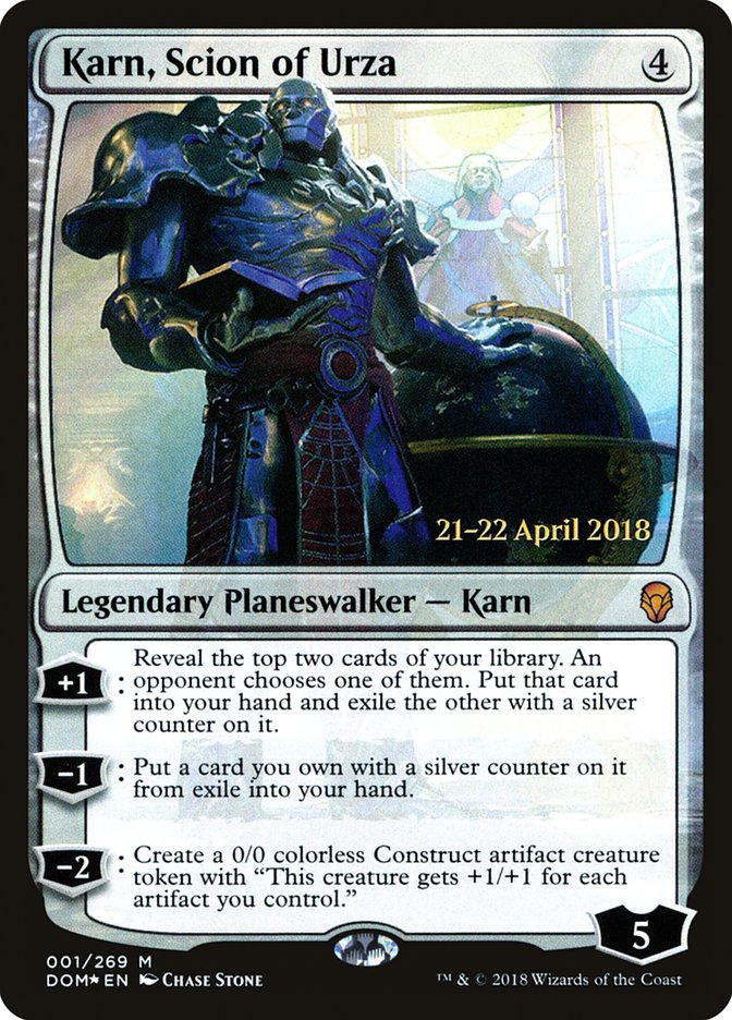 Karn, Scion of Urza [Dominaria Prerelease Promos] | Deep Dive Games St. Marys