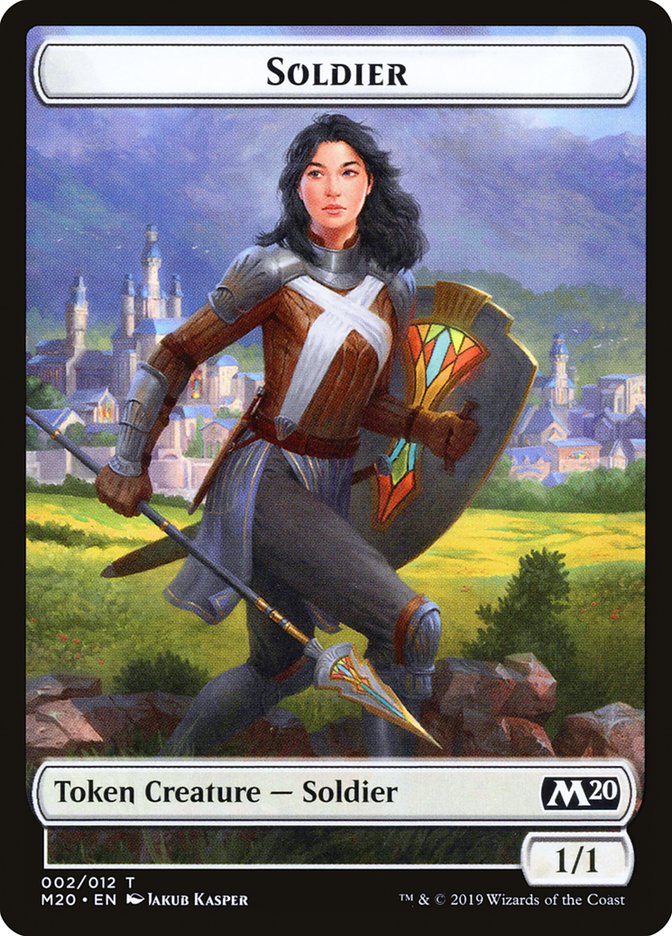 Soldier Token [Core Set 2020 Tokens] | Deep Dive Games St. Marys