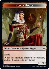 Human Rogue // Food (16) Double-Sided Token [Throne of Eldraine Tokens] | Deep Dive Games St. Marys