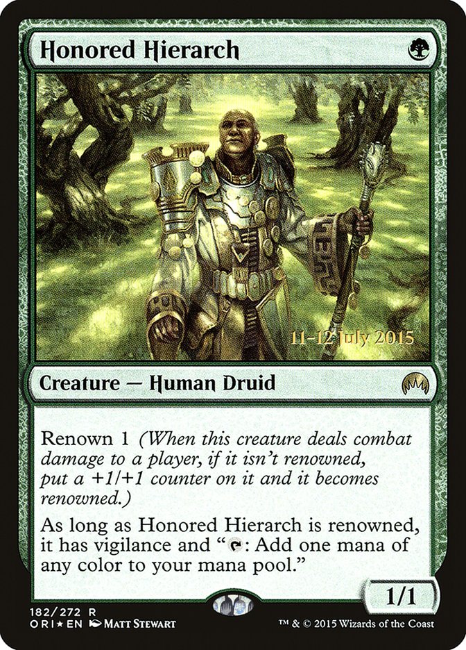 Honored Hierarch [Magic Origins Prerelease Promos] | Deep Dive Games St. Marys