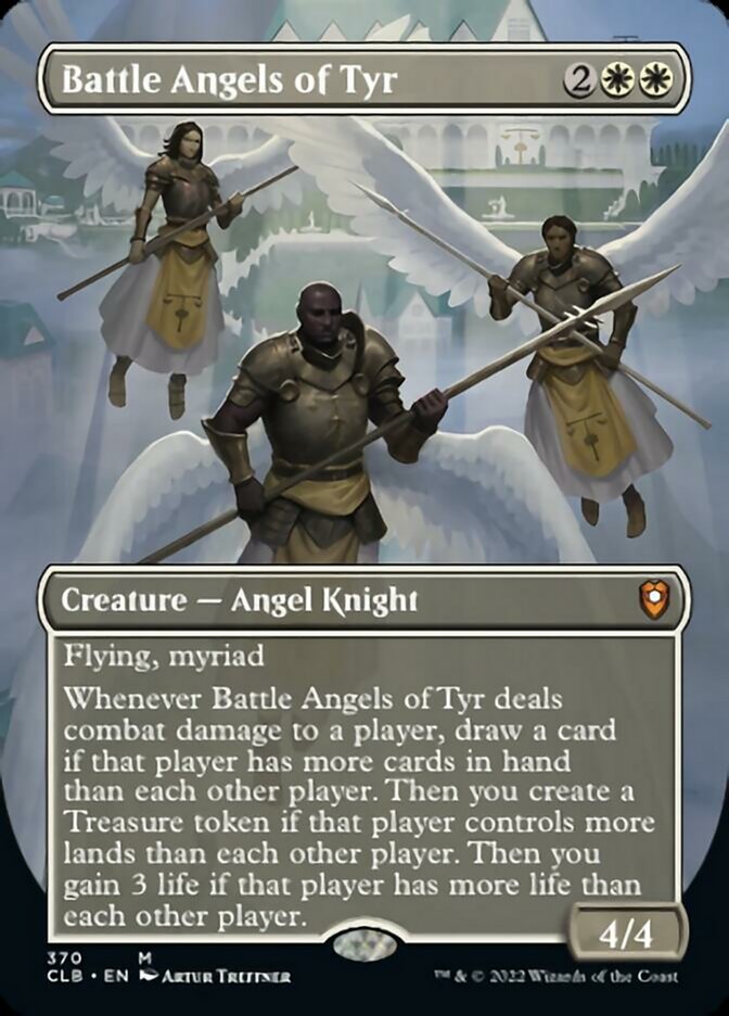 Battle Angels of Tyr (Borderless Alternate Art) [Commander Legends: Battle for Baldur's Gate] | Deep Dive Games St. Marys