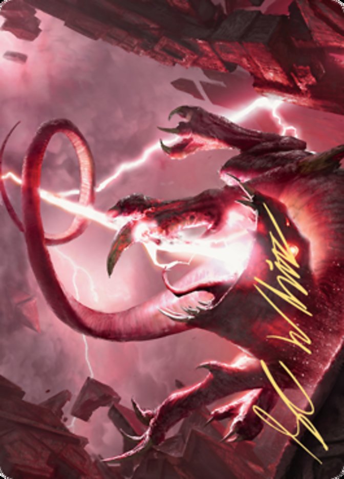 Thundering Rebuke Art Card (Gold-Stamped Signature) [Zendikar Rising Art Series] | Deep Dive Games St. Marys