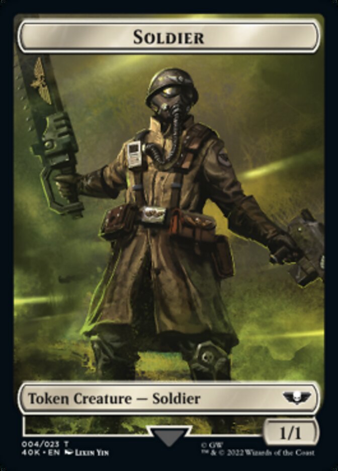 Soldier (004) // Vanguard Suppressor Double-Sided Token (Surge Foil) [Warhammer 40,000 Tokens] | Deep Dive Games St. Marys