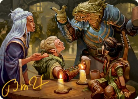 You Meet in a Tavern Art Card (Gold-Stamped Signature) [Dungeons & Dragons: Adventures in the Forgotten Realms Art Series] | Deep Dive Games St. Marys