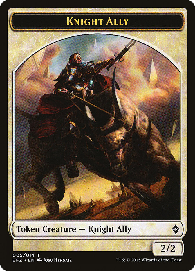 Knight Ally Token [Battle for Zendikar Tokens] | Deep Dive Games St. Marys