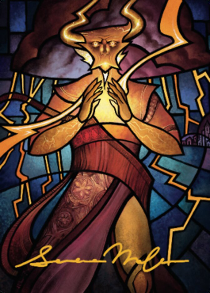 Najal, the Storm Runner Art Card (Gold-Stamped Signature) [Dominaria United Art Series] | Deep Dive Games St. Marys