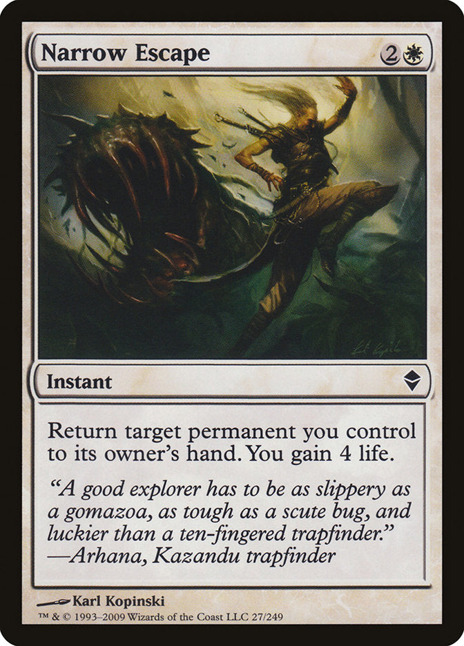Narrow Escape [Zendikar] | Deep Dive Games St. Marys