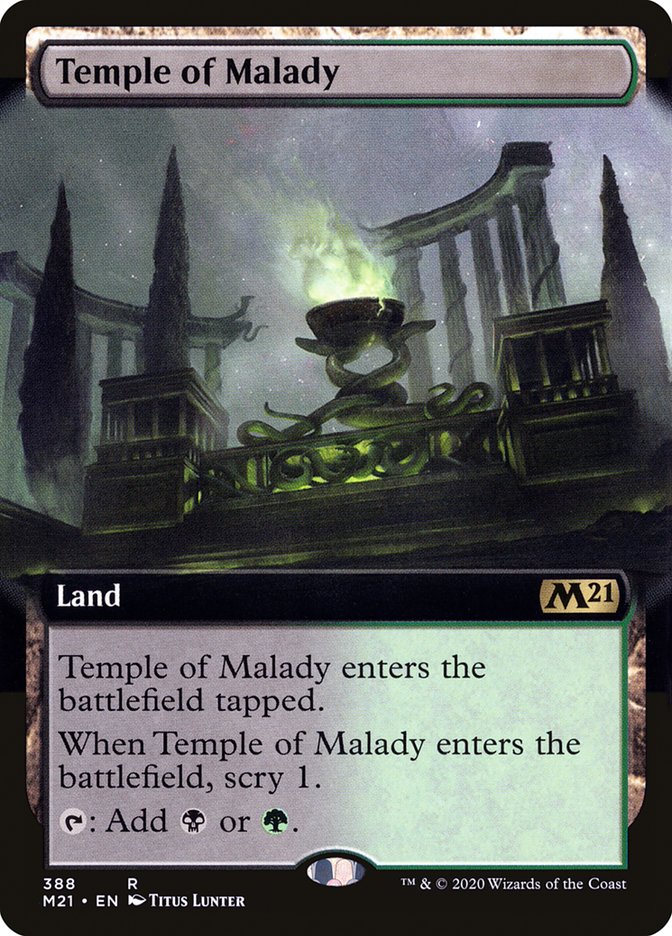 Temple of Malady (Extended Art) [Core Set 2021] | Deep Dive Games St. Marys