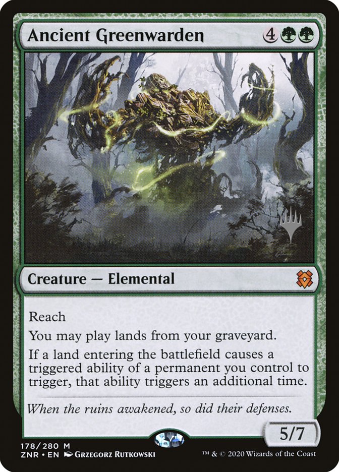 Ancient Greenwarden (Promo Pack) [Zendikar Rising Promos] | Deep Dive Games St. Marys