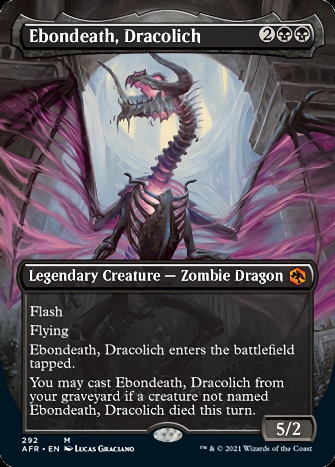 Ebondeath, Dracolich (Borderless Alternate Art) [Dungeons & Dragons: Adventures in the Forgotten Realms] | Deep Dive Games St. Marys