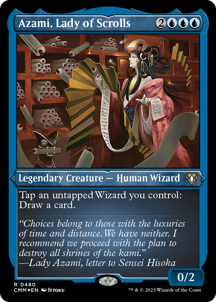 Azami, Lady of Scrolls (Foil Etched) [Commander Masters] | Deep Dive Games St. Marys