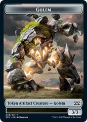 Golem // Elf Warrior Double-Sided Token [Double Masters Tokens] | Deep Dive Games St. Marys