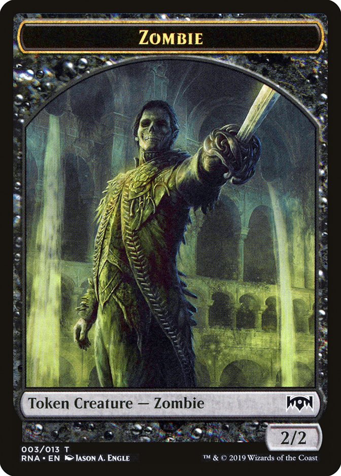 Zombie Token [Ravnica Allegiance Tokens] | Deep Dive Games St. Marys