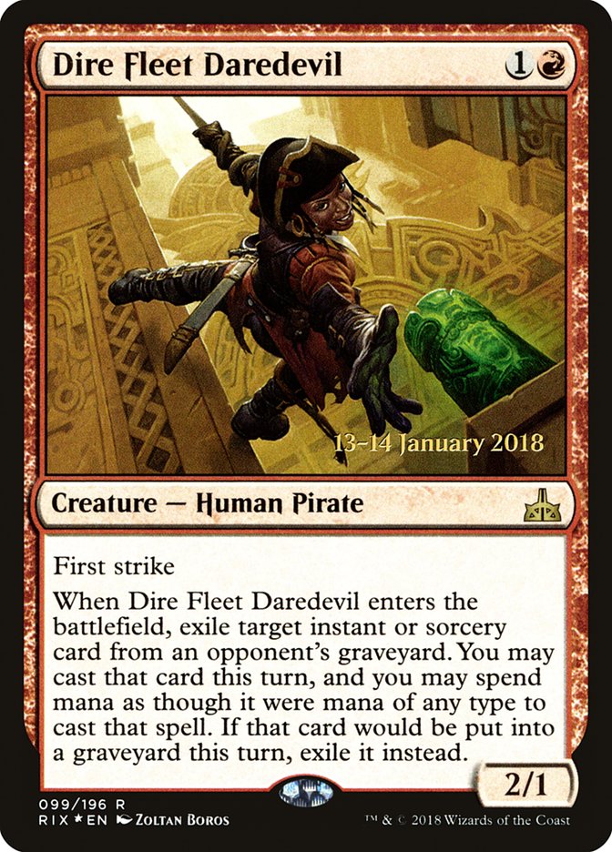 Dire Fleet Daredevil [Rivals of Ixalan Prerelease Promos] | Deep Dive Games St. Marys