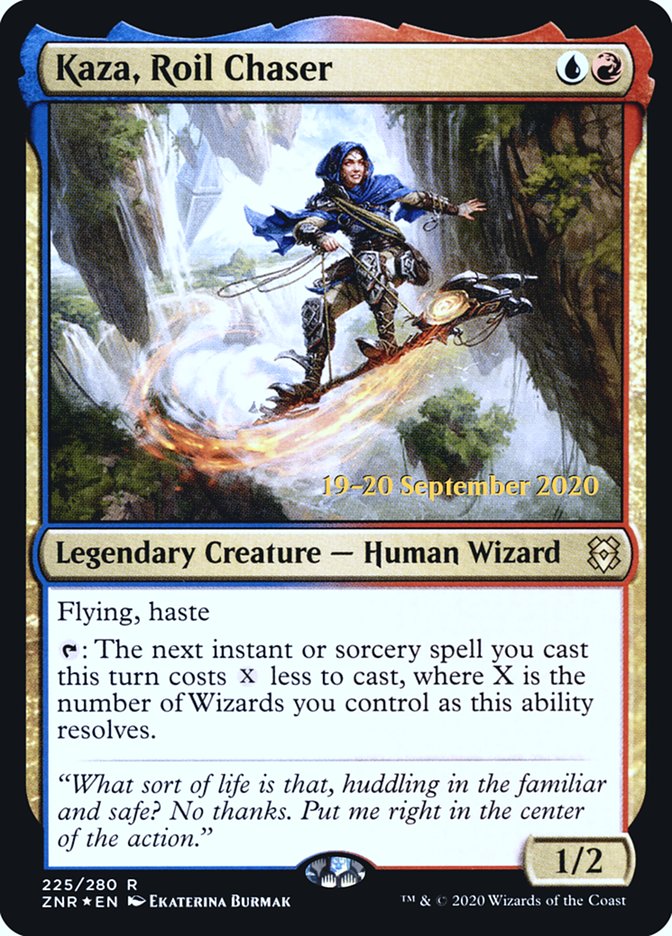 Kaza, Roil Chaser [Zendikar Rising Prerelease Promos] | Deep Dive Games St. Marys