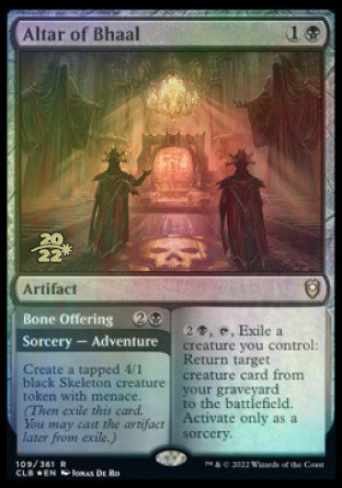 Altar of Bhaal // Bone Offering [Commander Legends: Battle for Baldur's Gate Prerelease Promos] | Deep Dive Games St. Marys