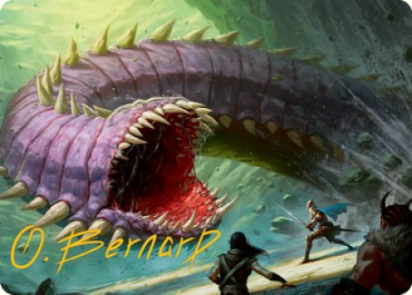 Purple Worm Art Card (Gold-Stamped Signature) [Dungeons & Dragons: Adventures in the Forgotten Realms Art Series] | Deep Dive Games St. Marys