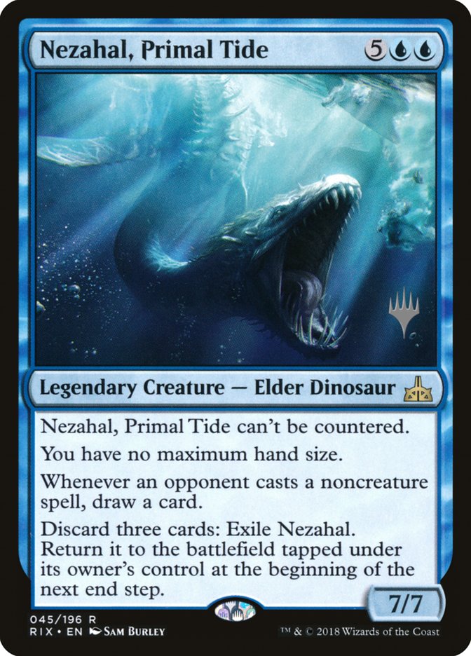 Nezahal, Primal Tide (Promo Pack) [Rivals of Ixalan Promos] | Deep Dive Games St. Marys