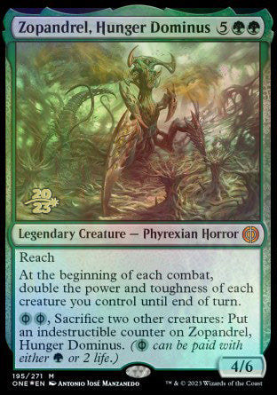 Zopandrel, Hunger Dominus [Phyrexia: All Will Be One Prerelease Promos] | Deep Dive Games St. Marys