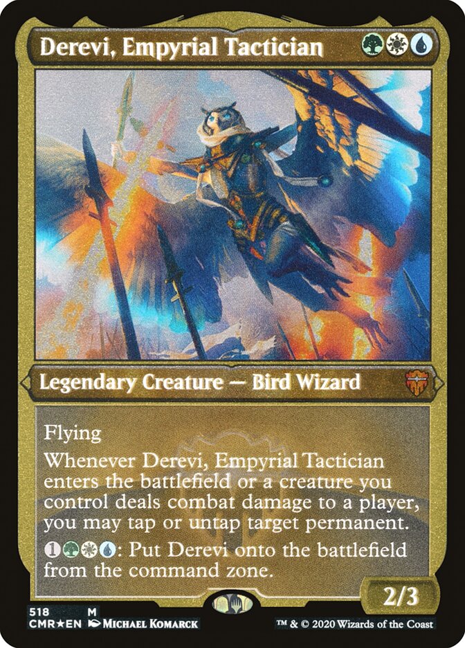 Derevi, Empyrial Tactician (Etched) [Commander Legends] | Deep Dive Games St. Marys