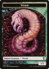 Cat Warrior // Worm Double-Sided Token [Commander 2018 Tokens] | Deep Dive Games St. Marys