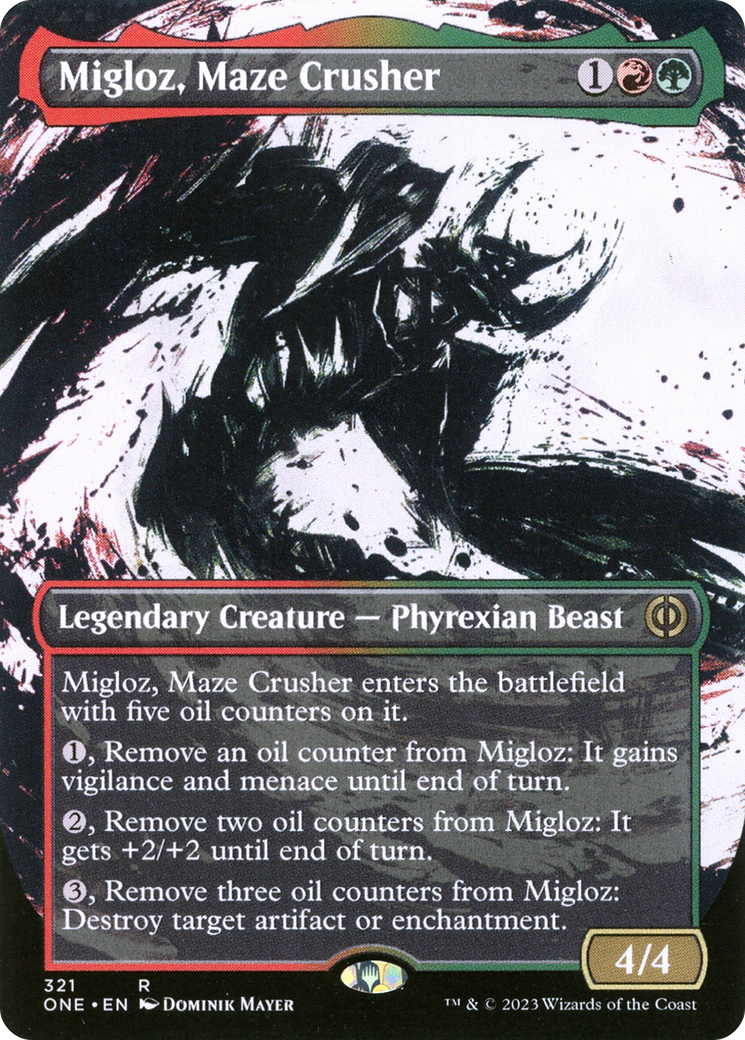 Migloz, Maze Crusher (Borderless Ichor) [Phyrexia: All Will Be One] | Deep Dive Games St. Marys