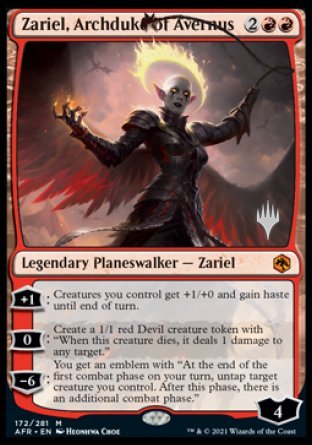 Zariel, Archduke of Avernus (Promo Pack) [Dungeons & Dragons: Adventures in the Forgotten Realms Promos] | Deep Dive Games St. Marys