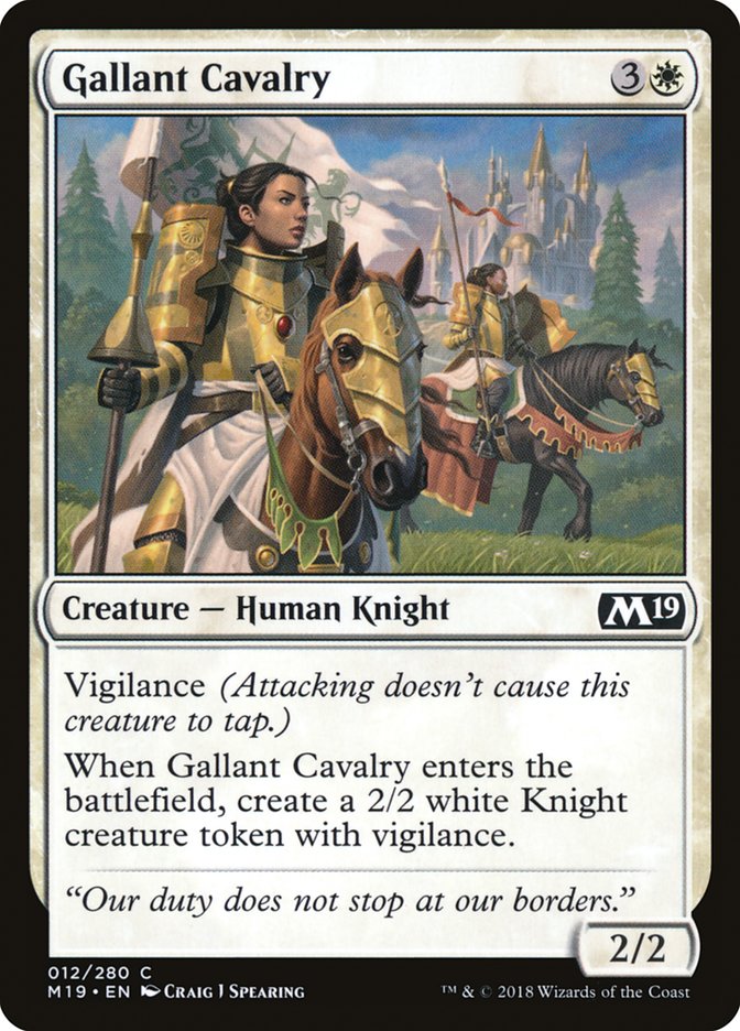Gallant Cavalry [Core Set 2019] | Deep Dive Games St. Marys